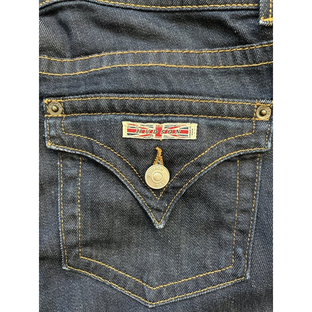 Hudson Jeans Womens 27 Blue Bootcut Stretch Made in USA Flap Pockets Denim - Picture 3 of 11